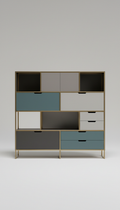 Storage Unit With Sliding Metal Doors