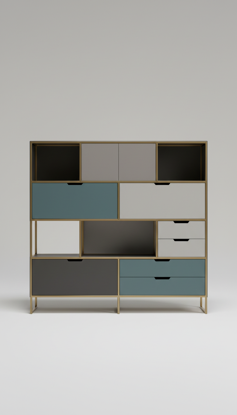 Storage Unit With Sliding Metal Doors