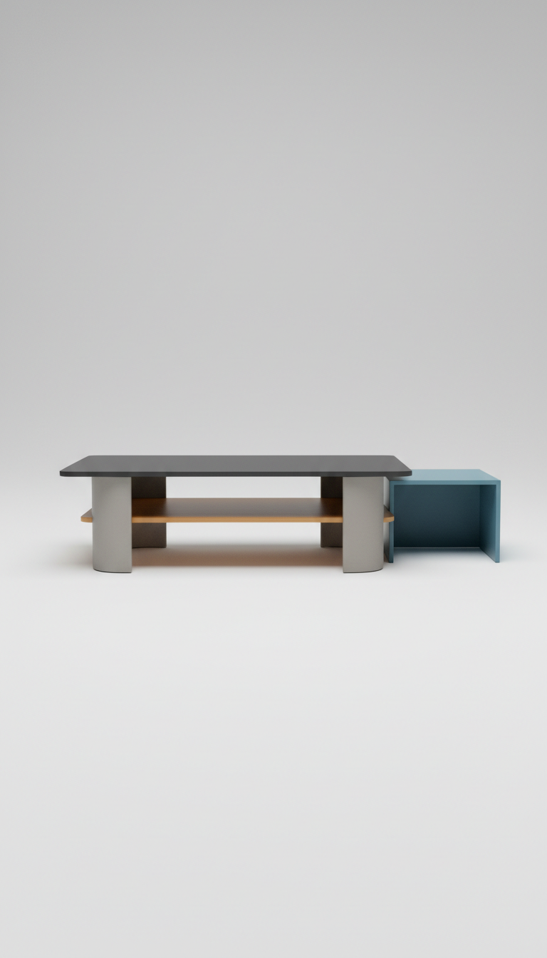 Engineered Wood Coffee Table With Open Shelf